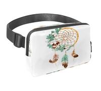 Sac banane pour homme et femme - Sac banane fin pour la marche, le jogging, la randonnée, les voyages, l'entraînement - Attrape-rêves avec fleur de coton, multicolore, 1.5x9.0x5.9in/4x23x15cm, Sacs