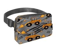 Sac banane pour homme et femme - Sac banane fin pour la marche, le jogging, la randonnée, les voyages, l'entraînement - Machines de construction jaunes, multicolore, 1.5x9.0x5.9in/4x23x15cm, Sacs