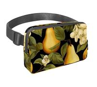Sac banane pour homme et femme - Sac banane fin pour la marche, le jogging, la randonnée, les voyages, l'entraînement - Patte abstraite avec tête de chien, multicolore, 1.5x9.0x5.9in/4x23x15cm, Sacs