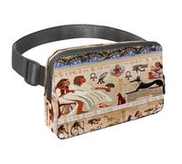 Sac banane pour homme et femme - Sac banane fin pour la marche, le jogging, la randonnée, les voyages, l'entraînement - Culture de l'Égypte ancienne, multicolore, 1.5x9.0x5.9in/4x23x15cm, Sacs banane