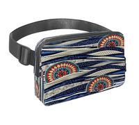 Sac banane pour homme et femme - Sac banane fin pour la marche, le jogging, la randonnée, les voyages, l'entraînement - Motif fleurs mandalas, multicolore, 1.5x9.0x5.9in/4x23x15cm, Sacs banane