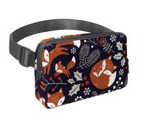 Sac banane pour homme et femme - Sac banane fin pour la marche, le jogging, la randonnée, les voyages, l'entraînement - Famille de renard, mon et bébé, multicolore, 1.5x9.0x5.9in/4x23x15cm, Sacs