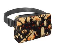 Sac banane pour homme et femme - Sac banane fin pour la marche, le jogging, la randonnée, les voyages, l'entraînement - Arbre mort d'Halloween, multicolore, 1.5x9.0x5.9in/4x23x15cm, Sacs banane