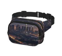 Sac banane pour homme et femme - Sac banane Los Angeles Skyline avec sangle réglable