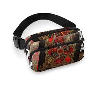 Sac banane pour homme et femme - Sac banane pour cartes à jouer - Sac banane pour voyage, course à pied, randonnée, cartes à jouer - 20 x 13 cm, Cartes à jouer, 20x13cm, Sac banane