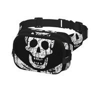 Sac banane pour homme et femme, sac banane pour course à pied, randonnée, sport, drapeau pirate Jolly Roger
