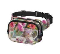 Sac banane pour homme et femme, sac banane pour course à pied, randonnée, sport, vase de fleurs et tasse, multicolore, Taille unique, Ceinture porte-monnaie