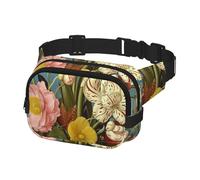 Sac banane pour homme et femme - Sac banane pour entraînement, course à pied, voyage, bouquet de fleurs dans un vase, multicolore, Taille unique, Ceinture porte-monnaie