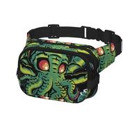 Sac banane pour homme et femme, sac banane pour randonnée, course à pied, vélo, gym, sports de plein air, voyage, motif pieuvre monstre