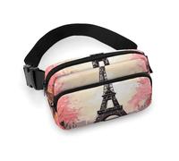Sac banane pour homme et femme - Sac banane pour voyage, course à pied, randonnée, peinture à l'huile Tour Eiffel Paris - 20 x 13 cm, Peinture à l'huile Paris Tour Eiffel, 20x13cm, Sac banane