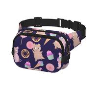 Sac banane pour homme et femme, sac banane pour voyage, course à pied, sac banane, sac banane, cochons, beignets, bonbons et gâteaux
