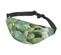 Sac banane pour homme et femme - Sac banane réglable - Joli cactus aquarelle - Pour voyage, noir, taille unique, Noir , Taille unique