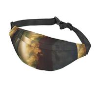 Sac banane pour homme et femme - Sac banane réglable - Sac banane à bandoulière - Lumière du soleil du matin dans la nature sauvage, Noir , Taille unique