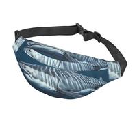 Sac banane pour homme et femme - Sac banane réglable - Sac banane coloré dessiné à la main avec flèches de style bohème, Superbe requin blanc., Taille unique