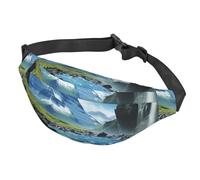 Sac banane pour homme et femme - Sac banane réglable - Sac banane de navigation avec phare, Merveilles naturelles, Taille unique
