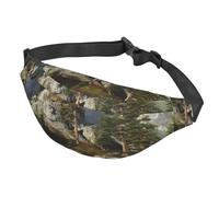 Sac banane pour homme et femme - Sac banane réglable - Sac banane Las Vegas Sunset, Lake Mountain, Taille unique
