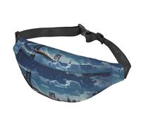 Sac banane pour homme et femme - Sac banane réglable - Sac banane pour album de musique, Moon Light New York City, Taille unique