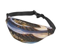 Sac banane pour homme et femme - Sac banane réglable - Sac banane pour vacances, Noël, étoiles, Hawaii Skyline Diamond Head Volcan, Taille unique