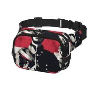 Sac banane pour homme et femme - Sac banane soldat devant le drapeau américain - Sac banane avec sangles réglables - Sac de poitrine de voyage à bandoulière