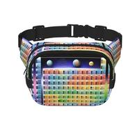 Sac banane pour homme et femme - Tableau périodique des éléments - Sac banane tendance pour entraînement, course à pied, voyage, randonnée, Noir , Taille unique