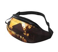 Sac banane pour homme et femme Tahiti Resort Sunset Peel avec sangle réglable, noir, taille unique, Noir , Taille unique