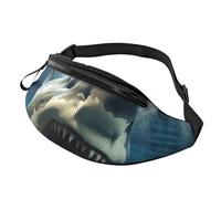 Sac banane pour homme et femme - Taille réglable - Bouche de requin - Sac banane partout