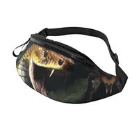 Sac banane pour homme et femme - Taille réglable - Cobra Snake - Sac banane partout