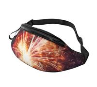Sac banane pour homme et femme - Taille réglable - Explosion de feux d'artifice - Sac banane partout