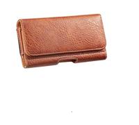 Sac Banane pour Homme Étui de téléphone Universel en Cuir avec Clip Ceinture et Sac Transport(Brown,6.3 inch)