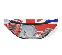 Sac banane pour homme, femme, enfant, fille, garçon, avec motif drapeau du Royaume-Uni, pour le sport, la randonnée, la course à pied, couleur, M, Organiseur de sac