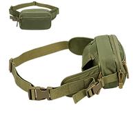Sac Banane pour Homme, Imperméable Grande Capacité Fermeture Éclair Lisse, Sac Banane Randonnée, pour Téléphone Argent Clés Cartes Portefeuille Outdoor Camping Course Marche Vélo Entraînement