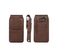 Sac Banane pour Homme Pochette de téléphone en Cuir Vache Sac Banane Holster Portable for Homme(6.1 inch Brown)