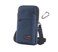 Sac Banane pour Homme Sac Banane de Sport Plein air, Petit Sac à bandoulière, Course, Unisexe, Grande capacité, zéro Portefeuille, Pochette for téléphone Portable(Single Zipper Blue)