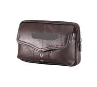 Sac Banane pour Homme Sac Banane en Cuir de Vache for Homme, Texture Classique, Design créatif et délicat, Chic, Affaires, Solide, Ceinture for téléphone Portable(Coffee)