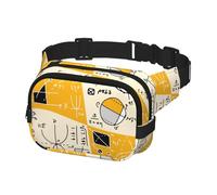 Sac banane pour la course à pied, homme et femme, sac banane pour voyage, entraînement, randonnée, formules physiques, phénomène scientifique avec mathématiques