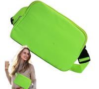 Sac banane pour la course à pied, sac de ceinture en nylon, sac de taille étanche, sac de ceinture fin, sac de taille décontracté, ceinture de course pour téléphone, 21 x 4,5 x 15 cm, pour la course,