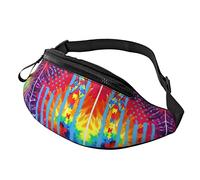 Sac banane pour la sensibilisation à l'autisme - Pour homme et femme - Ceinture réglable - Tendance, Noir , Taille unique, Sacs banane
