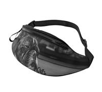 Sac banane pour sports de plein air avec drapeau du Canada et sac de poitrine décontracté, sac banane unisexe réglable pour randonnée/course à pied/cyclisme, Bouledogue français, Taille unique
