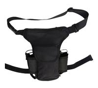 Sac banane pour sports de plein air, sac banane en tissu Oxford, sac radio bidirectionnel réglable, poches de cuisse de randonnée multifonctionnelles en plein air, Noir , Taille unique
