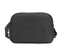 Sac banane pour téléphone portable en nylon diagonal | Sac banane décontracté pour course à pied avec ceinture réglable, sac banane fin et léger pour la course, les voyages, la randonnée, Noir