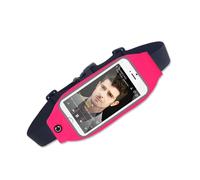 Sac banane pour téléphone portable, sac de course à pied, étui pour smartphone, housse étanche, pochette transparente pour exercice, gym, sac banane pour téléphone portable sport, Rouge, 2 pièces