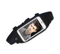 Sac banane pour téléphone portable, sac de course à pied, étui pour smartphone, housse étanche, pochette transparente pour exercice, gym, sac banane pour téléphone portable sport, Noir , 1PCS