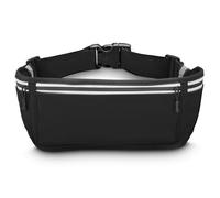 Sac banane pr téléphone port., ceinture pr la course, réfléchiss., Noir