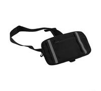 Sac banane pratique en plein air avec bandes réfléchissantes pour une conduite de nuit en toute sécurité, Noir