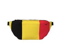 Sac banane réglable avec imprimé drapeau de Belgique - Léger et confortable - Convient pour le fitness, le jogging, les voyages