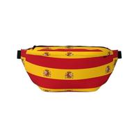 Sac banane réglable avec imprimé drapeau espagnol, léger et confortable, adapté pour le fitness, le jogging, les voyages