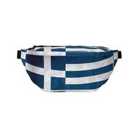 Sac banane réglable avec imprimé drapeau grec, léger et confortable, adapté pour le fitness, le jogging, les voyages