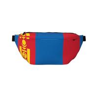 Sac banane réglable avec imprimé drapeau mongol élégant - bandoulière légère pour voyage et sport de plein air