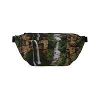 Sac banane réglable avec imprimé émeraude élégant - Écharpe légère pour voyage et sport de plein air