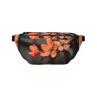 Sac banane réglable avec imprimé floral élégant - Écharpe légère pour voyage et sport de plein air